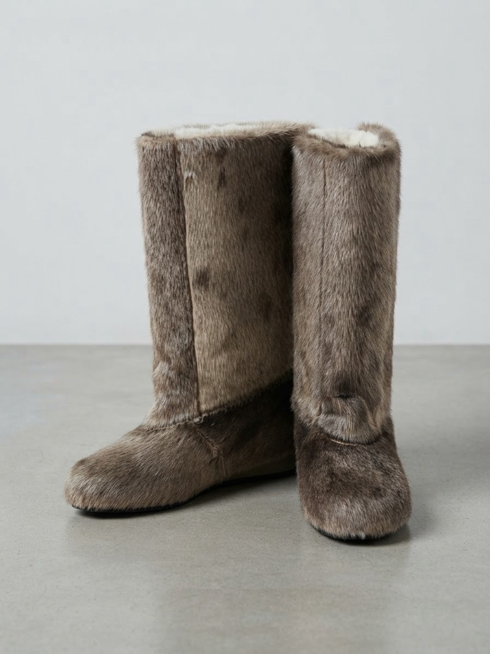 Vintage fur boots size 7